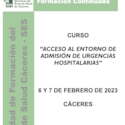 ACCESO AL ENTORNO DE ADMISIÓN DE URGENCIAS HOSPITALARIAS