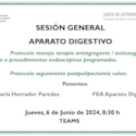 Protocolo manejo terapia antiagregante / anticoagulante previo a procedimientos endoscópicos programados