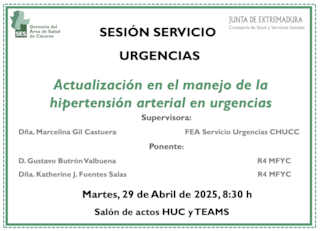 Actualización en el manejo de la hipertensión arterial en urgencias