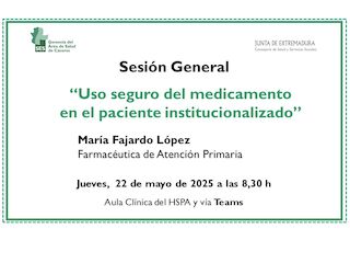 Uso seguro del medicamento en el paciente institucionalizado