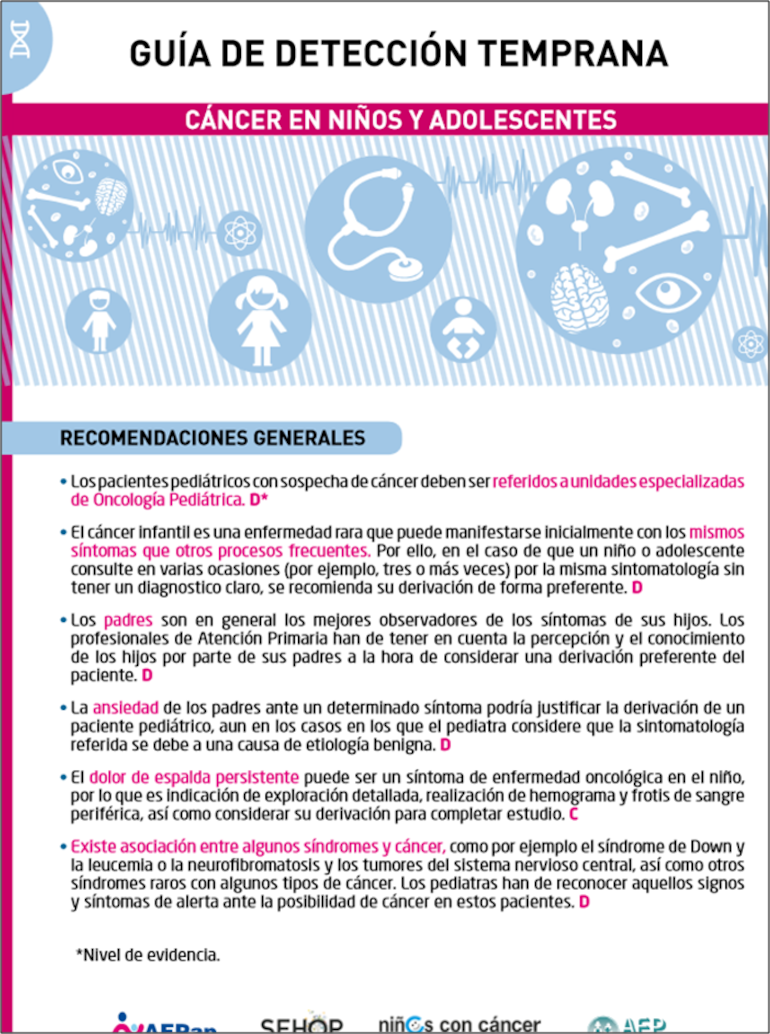 Gua de Atencin Temprana al Cncer en Nios y Adolescentes